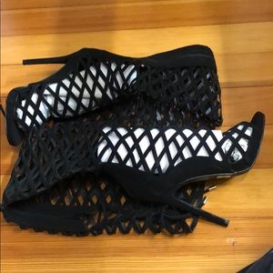 Lace Up High Heels Boots